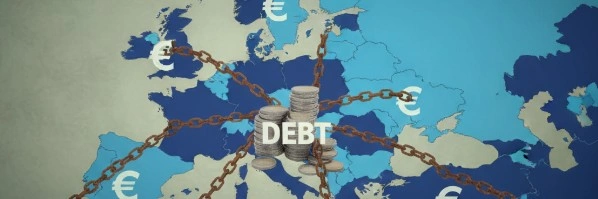 Debt to GDP ratios in European countries over time