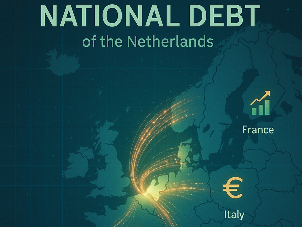 Visualization of the Netherlands' national debt compared to the European Union